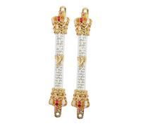 HOOTNEE Mezuzah in Metallo per 2 Pezzi Decorazione Religiosa Scrittura Ebraica Incisioni Significative Regalo per Inaugurazione Casa Adatta a Fede Ebraica e Cattolica