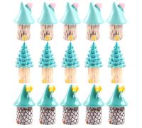 HOOTNEE Mini Casa Sull’Albero in Resina 15 Pezzi Decorazione per Micro Paesaggio e Giardino Statuette Artigianali Portatili per Arredamento Casa e Fotografici