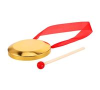 HOOTNEE Mini Strumento Percussione Gong Rame per Musicale Multifunzione per Performance Educazione e Feste Accessorio Ornamentale per Apprendimento e Divertimento