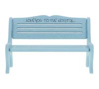 HOOTNEE Miniatura Panca in Legno Blu per Casa Bambole Arredamento Compatto con Bordi Arrotondati Decorazione Versatile per Camera e Cortile Regalo