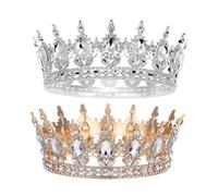 HOOTNEE Nuziale Vintage Strass Tiara Da Sposa Per Feste E Celebrazioni Fotografiche Accessorio Elegante Da 2 Pezzi Per Eventi Speciali