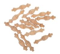 HOOTNEE Pilastri Romani Mini in Legno Massello Grezzo 7,5X1,8 CM Set da 12 Pezzi, Terminali per Decorazioni d'Interni e Riparazione del Montante dell'Armadio
