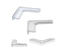 HOOTNEE Protezione Angolare Trasparente in Silicone 8 Pezzi per Tavoli e Finestre, Protezione Bordi Mobili e Sicurezza Ragazzo Ragazza in Casa e Ufficio