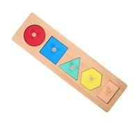HOOTNEE Puzzle A Pannelli Geometrici in Legno Puzzle Di Forme Giocattolo Educativo Per Ragazzo Ragazza Piccoli Sviluppo Cognitivo Precoce