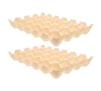 HOOTNEE Scatola per Uova da Cucina Impilabile in Plastica Riutilizzabile Beige 24 Scomparti Contenitore per Uova da Frigorifero Salvaspazio per Organizzare e Proteggere nel