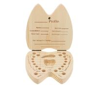HOOTNEE Scatola Porta-Dentini per a Forma di Fatina dei Denti Organizer Etichette per Denti da Latte Conservazione Chioma Ombelicali e Ricordi per Neonati