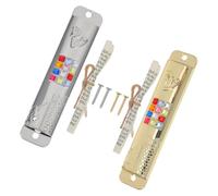 HOOTNEE Set 2 Mezuzah in Metallo Decorativo Vintage Ornamento Religioso con Pergamena Ebraica per Porta Simbolo di Benedizione e Santità per Casa e Ufficio