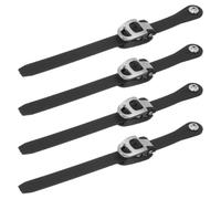 HOOTNEE Set 4 Fibbie Regolabili per Pattini a Rotelle in Pp Nero, Design Robusto e Supportivo, Adatte per Scarpe da Pattinaggio e Roller Skate