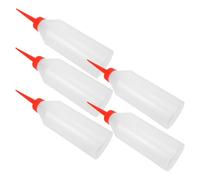 HOOTNEE Set 5 Bottiglie Dispenser Olio per Macchina da Cucire 500ml Beccuccio a Punta Ago in Polietilene, Flaconi Riutilizzabili per Lubrificante e Manutenzione Tessuti, Adatti a Tutti