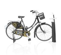 HOOTNEE Set Bicicletta Vintage in Lega Decorazione per Biciclette Statua da Collezione Ornamento da Scrivania Scala 1:10 con Pompa di Gonfiaggio
