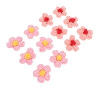 HOOTNEE Set da 12 Pezzi Decorazioni Floreali All’Uncinetto Fai da Te Applique Floreali per Cucito Accessori Decorativi per Abiti Fiori Ornamentali per Artigianato e Colore Casuale