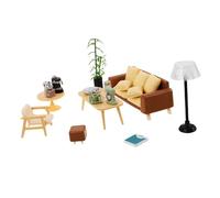 HOOTNEE Set Di Mobili Per Case Delle Bambole in Miniatura Divano Da Soggiorno Realistico Accessori Per Tavolini Da Caffè Giochi Di Finzione Decorazioni Fai Da Te Per Bambini