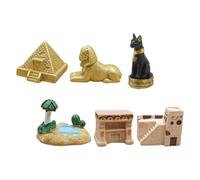HOOTNEE Statuette in Miniatura di Piramide/sfinge per Decorazioni Casa Decorazioni per Feste E Souvenir di Viaggio 6 Statuette Dell'antico Egitto