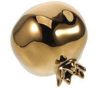 HOOTNEE Vaso Decorativo in Ceramica a Forma di Melograno, Porta Fiori Secchi e Idroponici, Decorazione da Tavolo per Arredamento Casa e Feste, Finitura Artigianale Color Oro