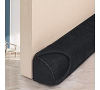 HooTown Paraspifferi per porte, 102 cm Paraspifferi pesante per protezione dal vento, fermaporta, parafreddo per porte e finestre, nero