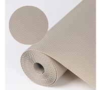 HooTown rivestimenti per mensole per cassetti della cucina, rivestimenti per frigorifero in Eva non adesivi con copritavolo impermeabile, durevole, per armadio, rivestimento per cassetti (Khaki, 30 cm