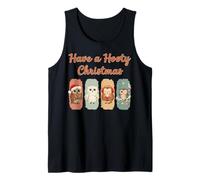 Hooty Christmas, Divertente Opera d'Arte Natalizia a Forma di Gufo Natalizio Canotta