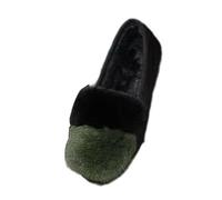 HOOUDO Pantofole Donna,Ciabatte in Spugna Fodera Antiscivolo Suola in Gomma con Pelo Pantofole per Anziana Piscina con Zeppa MOU