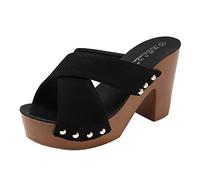HOOUDO Sandali Bassi Donna Estivi,Sandali Con Tacco Basso,Scarpe Ballo Latino,Scarpe Estive Con Zeppa,Sandalo Estivo Elegante,Zeppe Estiva,Ciabatte Eleganti,Ciabatte Estive Eleganti