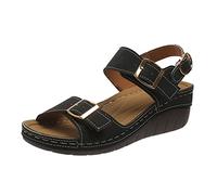 HOOUDO Sandali Sportivi Donna,Sandali Chiusi Davanti Donna,Scarpe Ortopediche,Scarpe Ortopediche,Ciabatte Plastica,Ciabatte Mare Con Zeppa,Pelle Marroni Con Tacco,Bassi Gioiello Oro