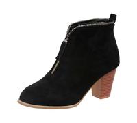 HOOUDO Stivali Texani Donna,Stivali Estivi Donna con Tacco Alto Stivaletti Invernali Cult Antiscivolo Stivaletti Scarpe Comode Western Scarpe