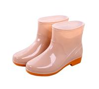 HOOUDO Stivali Texani Donna Stivali Gomma Donna Estivi Bianchi Stivaletti Texani Estivi Bassi Scarpe Trekking Alte Impermeabili Scarpe Trekking Impermeabili