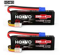 HOOVO 4S 14.8V Lipo Batteria EC5 Spina 3300mAh 100C RC Batteria Custodia morbida per RC Auto Buggy Elicottero Aereo Barca Quadcopter 2 pezzi