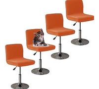 Hoowarm 2/4/6/1 Pezzi Fodera Per Sgabello da Bar Con Schienale Coperture per Sedie da Pub Copri Sgabello Elasticizzato Coprisedie Antipolvere Lavabili per Cucina della Sala Pranzo(A104,4PCS)