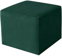 Hoowarm Copri Poggiapiedi Elasticizzato, Rotondo/Quadrato Moderna Copri Pouf,Velluto Jacquard Morbido Copertura Ottomana, Lavabile Fodera per poggiapiedi (Color : A22, Size : 60x60cm/23.6x23.6)