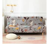 Hoowarm Copridivani Clic Clac Letto Senza Braccioli 160-190 Elasticizzato Copertura Divano Motivo floreale1/2/3 Posti Copridivano Senza Braccioli Teli Estivi Universali per Animali