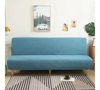 Hoowarm Copridivano 3/2 Posti Elasticizzato Senza Braccioli Impermeabile Copridivani Clic Clac Letto Senza Braccioli Elasticizzato Copertura Divano Grigio/Nero Teli Estivi Universali per Animali