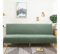 Hoowarm Copridivano 3/2 Posti Elasticizzato Senza Braccioli Impermeabile Copridivani Clic Clac Letto Senza Braccioli Elasticizzato Copertura Divano Grigio/Nero Teli Estivi Universali per Animali