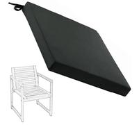 Hoowarm Cuscino per Sedia da Giardino, Quadrato Impermeabili Cuscini di Seduta Esterno Confortevole Cuscini Fodera Rimovibile per cucina interni ed esterni(Grigio scuro,55x55x3cm)