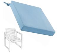 Hoowarm Cuscino per Sedia da Giardino, Quadrato Impermeabili Cuscini di Seduta Esterno Confortevole Cuscini Fodera Rimovibile per cucina interni ed esterni(Blu denim,45x45x3cm)