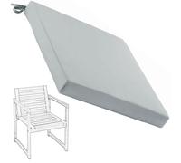 Hoowarm Cuscino per Sedia da Giardino, Quadrato Impermeabili Cuscini di Seduta Esterno Confortevole Cuscini Fodera Rimovibile per cucina interni ed esterni(Grigio chiaro,35x35x10cm)