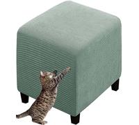Hoowarm Elasticizzato Copri Pouf ，Rotondo/Quadrato Fodera Poggiapiedi ，40x40/50x50/60x60 Elasticizzat Coprisgabello ，Velluto Jacquard Copri Sgabello (Color : A3, Size : 80x80x45)