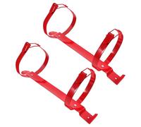 HOOWIFFY 2 Pezzi Supporto per Estintore in Ferro Resistente Staffa da Parete Compatibile per Barche e Ambienti Residenziali Colore Rosso