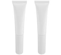 HOOWIFFY 2 Pezzi Tubi Vuoti per Fondotinta 15 Ml in Plastica Bianca con Punta Floccata, Flaconi Ricaricabili per Cosmetici Liquidi, Contenitori per Articoli da Toeletta da Viaggio per