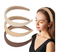 HOOWIFFY 3 Pezzi Fasce per Chioma Intrecciate Donna in Plastica, Fascia Larga Semplice e Chic che Fissa i Chioma senza Danneggiare, per Trucco e Foto