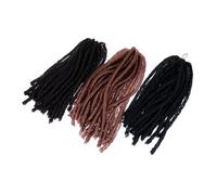 HOOWIFFY 3 Pezzi Parrucche Dreadlocks alla Moda in Fibra di Poliestere, Tracce Africane Trendy, Comode da Indossare senza Odore, per Provare Acconciature Diverse Stile Stili multipli