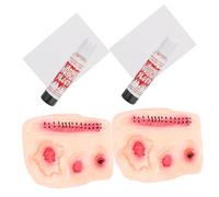 HOOWIFFY Adesivi Ferite in Lattice 3d Realistici 2 Pezzi per Halloween Tatuaggi Sangue Resistenti al Sudore Sicuri per Feste in Costume e Recite Scolastiche