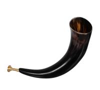 HOOWIFFY Corno Vichingo in Corno di Toro con Charm Storico e Suono Potente, Ideale per Festival, Feste di Halloween e Ricostruzioni Storiche