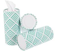 HOOWIFFY Fazzoletti per Auto Cilindrici Contenitore Rotondo per Tessuti da Viaggio 3 Tubi da 50 Fogli Accessori per Auto per Mantenere l'Auto Ordinata