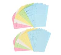 HOOWIFFY Inserti per Planner a 6 Anelli Formato A6 Carta Colorata a Righe e Quadretti, Fogli Mobili per Quaderni a Fogli Mobili, Inserti di Ricambio per Agenda Scolastica e Ufficio, Set