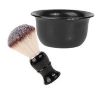 HOOWIFFY Kit da Barba Uomo Pennello da Barba in Abs e Ciotola per Creare Schiuma Ricca Mantiene Pulita la Rasatura Quotidiana