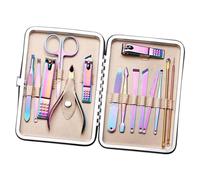 HOOWIFFY Kit per Manicure e Pedicure in Acciaio Inox 15 Pezzi, Set per Manicure Professionale Tronchesino Unghie, Strumenti Portatili la Cura Quotidiana delle Unghie, per Uso Domestico