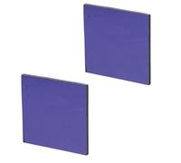 HOOWIFFY Lastre di Vetro al Cobalto Blu 5x5 Cm Set 2 Pezzi per Esperimenti di Laboratorio Chimico e Analisi Fiamma, Strumenti Scientifici per Uso Didattico e Industriale