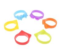 HOOWIFFY Marcatori per Bottiglie 6 Segna Bicchieri a Forma di Bicchiere in Silicone Riutilizzabili 6 Design Unico per Feste e Occasioni Diverse