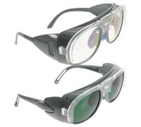 HOOWIFFY Occhiali da Saldatura Neri in Plastica 2 Pezzi Protezione UV e Ir Leggeri per Saldatura a Gas e Smerigliatura