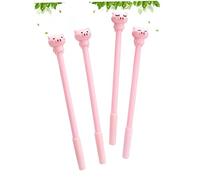 HOOWIFFY Penna Gel Rosa a Forma di Maialino Espressivo per Studenti, Set da 16 Pezzi in Plastica, per Scrivere e Prendere Appunti a Scuola in Ufficio